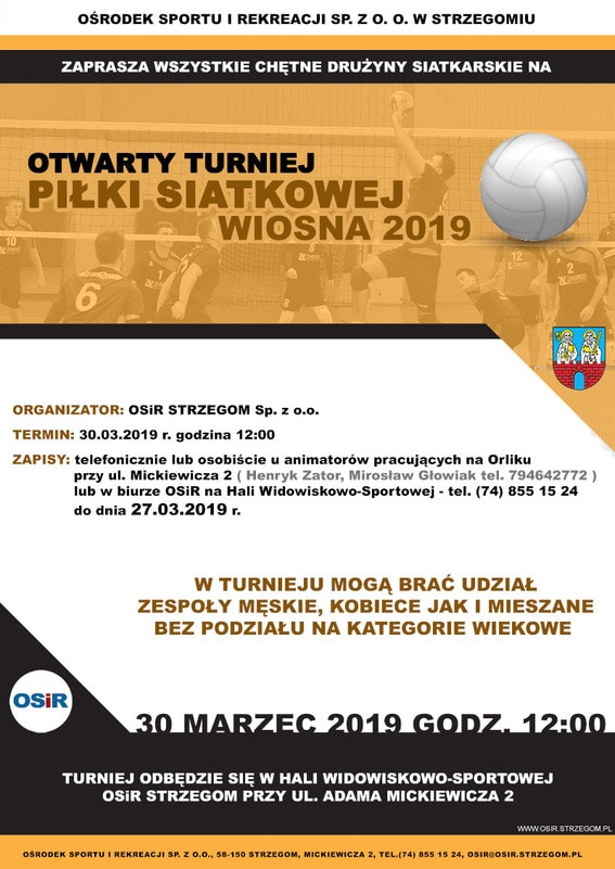 Otwarty Turniej Piłki Siatkowej WIOSNA 2019